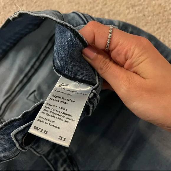 KanCan Dark Blue Distressed Skinny Jeans - Picture 4 of 4